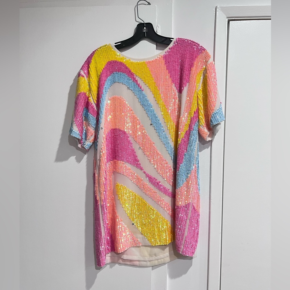 Custom sequin shift dress/top - Picture 3 of 4